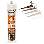 1x Bond It Rosewood WP70 Neutral Cure Silicone Sealant for External Wood, Aluminium and uPVC Door and Window Frames