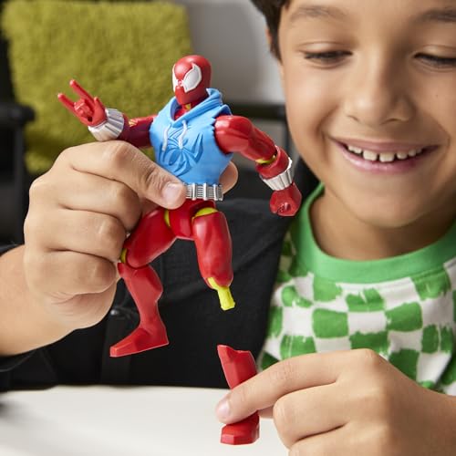 SPIDER-MAN MixMashers Marvel Scarlet Spider Custom Mix-and-Match Action Figure & Accessories, 5-Inch-Scale (12 cm) Super Hero Toys for Kids Ages 4+ by Spider-Man - Image 5