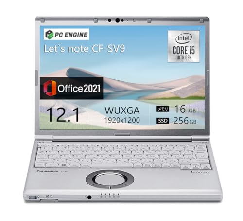 �y�����ςݕi�z�����\�m�[�g�p�\�R��Let's note CF-SV9 / MS Office 2021 / ��10����Core i5-10310U / ������16GB / SSD 256GB / 12�C���`(1920x1200) / Web�J����/USB-
