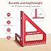 Draxzor 3D Multi-Angle Measuring Ruler, Precision Imperial 45/90 Degree Woodworking Square, Aluminum Alloy Miter Triangle Ruler and Layout Measuring Tool for Engineer, Carpenter, Construction Use