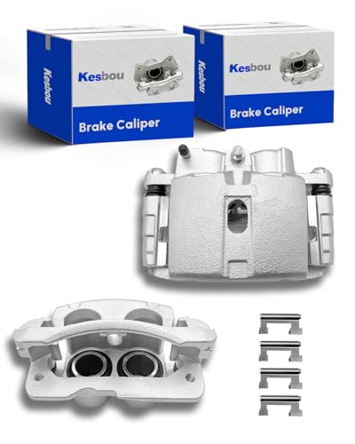 Kesbou Brake Caliper Set Compatible With for 1999-2006 GMC Sierra Chevrolet Silverado 1500/2500/3500 Savana and Cadillac Escalade 2000-2013 with 2PCS Left & Right-Front Side