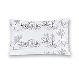 Matériau doux : les housses de coussin décoratives River Country House en toile sont fabriquées en polyester de haute qualité, doux, léger, soyeux et durable. La surface a des peluches fines, le toucher doux vous permet de vous sentir plus à l'aise lors de l'utilisation.