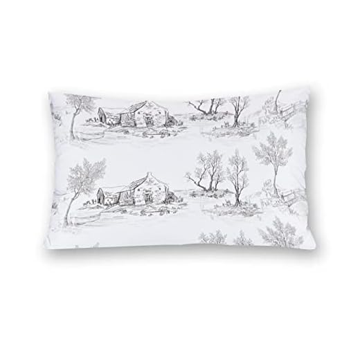 Kuddöverdrag 1 st flod land hus torn toalett dekorativa kuddöverdrag 50 cm x 76 cm mjuka polyester kuddfodral för vardagsrum bäddsoffa örngott