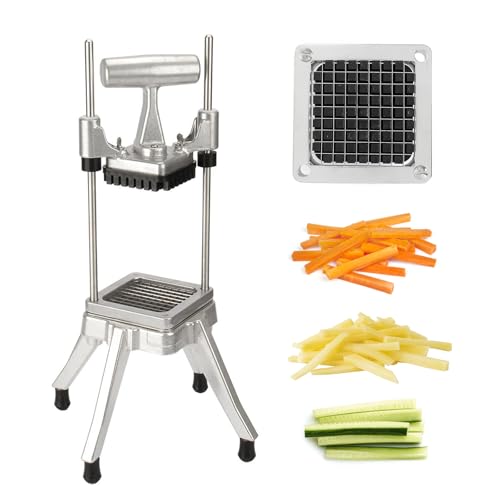 POWLAB Commercial Chopper Cutter - Heavy Duty Stainless Stee Dicer for Fruit, Vegetable, Tomato, Peppers, Onion, Potato - 1IN1, 3/8''