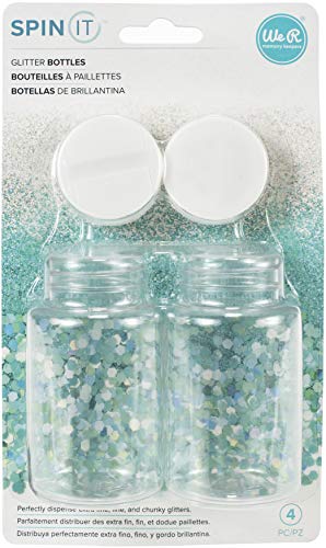 We R Memory Keepers 0633356605874 Accessories Spin It-Glitter Bottles (2 Piece)