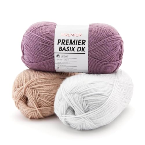 Premier Yarns Basix DK Weight Yarn, Made of Acrylic, Ideal Yarn for Crocheting and Knitting, Machine-Washable, Turquoise, 3.5 oz, 306 Yards