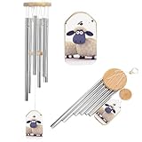 Sheep Wind Chimes for Outside 20.5' Sympathy Windchimes with 6 Heavy Tubes Tuned Memorial Wind Chimes for Loss of Loved One Mother Father Bereavement Gifts in Memory Home Decor Outdoor Garden Patio