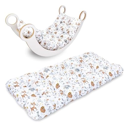 Colchoneta bebe suelo 60x120 cm - Cojin suelo cojines grandes baby mat de asiento algodón y poliéster cojines suelo Ciervo con Osos