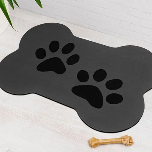 Dog Food Mats for Floors Absorbent, Dog Bowl Mat Quick Dry Pet Cat Food Mat, Eco