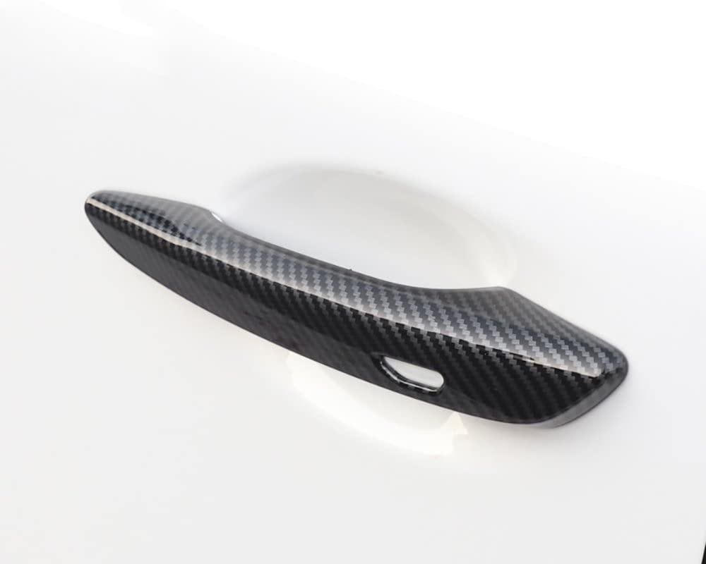 Rinkteea 2 Exterior Car Door Handle For Mazda 3 Axela 019-02 Accessories Carbon Fiber Exterior Car Door Handle Bowl Cup Covers(2)