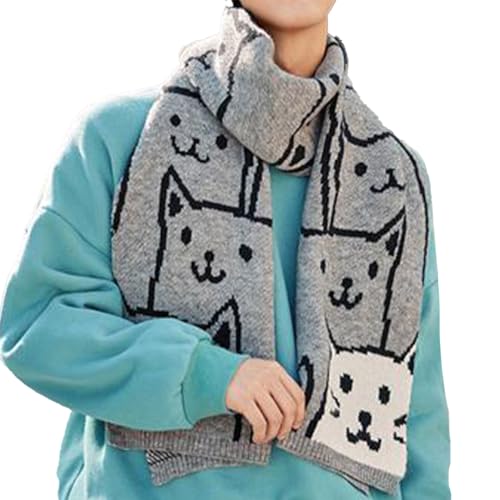 CORIRESHA Women's Cute Cat Scarf Elegant Winter Soft Warm Shawl Gift