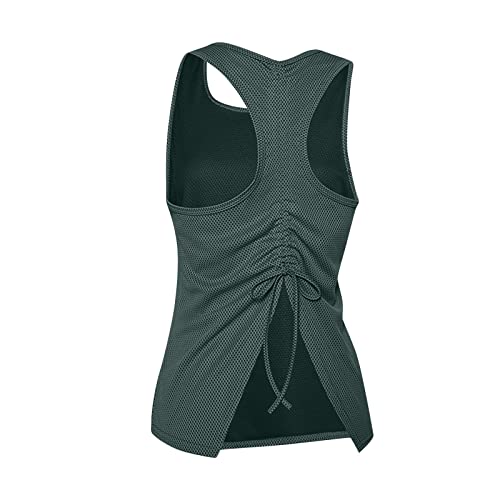 Women's 2023 Tank Top Casual Tops Independence Day Gradient Print Sleeveless Shirt Scoop Neck Pullover T-Shirts Plus Size Tank Top Flowy Tank Tops For Women（5-Dark Green,X-Large） #TOP2