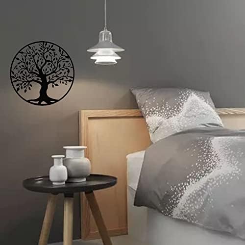 LIKEUDO 30 cm Metal Life Tree Wall Hanging Art Decor Home Decoration Living Room Wall Hanging Plaque Indoor Decorative Viking Iron Artwork Ornament