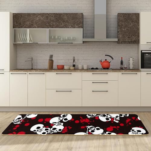 Alfombras de cocina absorbentes set de 2 piezas estilo grunge gótico 3