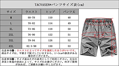 TACVASEN スポーツ ズボン 5分丈 カジュアル パンツ 通気性 