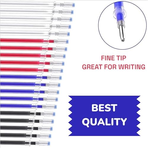 Image of RIANZ Pack of 12Pcs Fabric Marker Pen Refill Heat Erasable Fabric Tailors Marking Pens for Sewing, Quilting, Dressmaking and Fashion Designing Students (Pack of 12 - Red+Black+White+Blue)