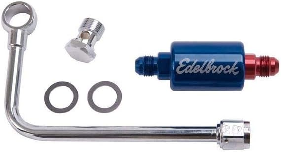 Kit de linha de combustível Edelbrock 8134 em aço cromado para carburadores EPS – 1 unidade