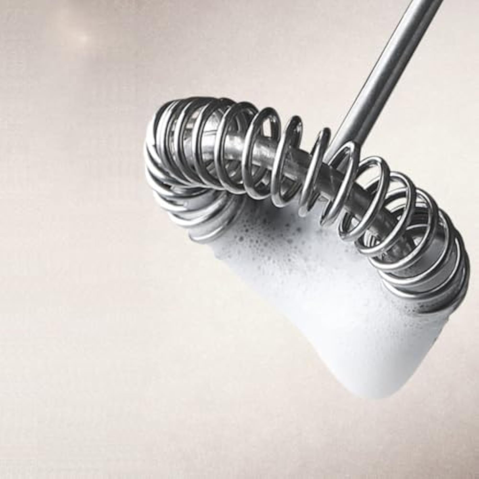 Milk Frother with Stand, Red