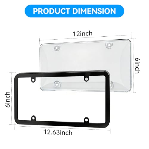 Bulgery Clear License Plate Covers 2 Pack with 1 Extra Spare, Shatterproof & Anti-Yellowing Car Tag Protectors, 100% Street Legal License Plate Holders with Anti-Rattle Pads & Hardware by Bulgery - Image 7