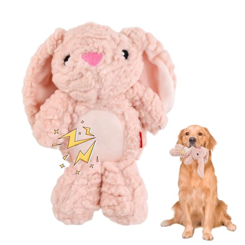 Giochi per Cani Interattivi, Peluche Coniglio con Squeak, Giocattoli da Masticare per Cani di Taglia Piccola, Media e Grande, per Cuccioli e Masticatori Aggressivi, per Divertimento e Dentizione