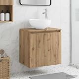 Generico Mobile Lavabo da Parete Rovere Artigianale 49,5 x 35 x 63 cm,Armadietti e portaoggetti,Componenti di arredo,Componenti di arredo bagno-890391