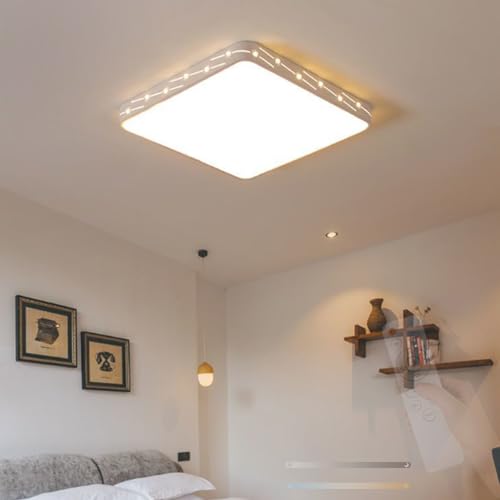 Plafonnier LED Salon Moderne Luminaire Plafond Carré Intérieur 40cm