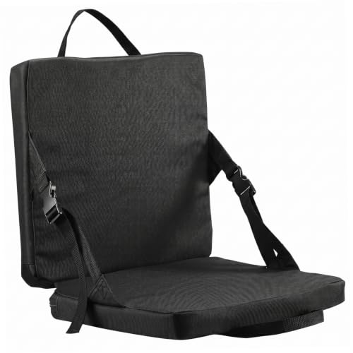 Bemonew 2-in-1 Foldable Bleacher Chairs with Back and Cushion, Folding Stadium Seat, Lightweight Padded Seat for Outdoor Sports Events and Concerts, O