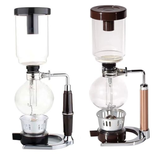 Advanced Siphon Coffee Maker Features Glass Construction, Wooden Handle, Vacuum Brewing Technology, Heavy Duty Home Use, 3 Person Multipurpose Vacuum Brewing - Image 4