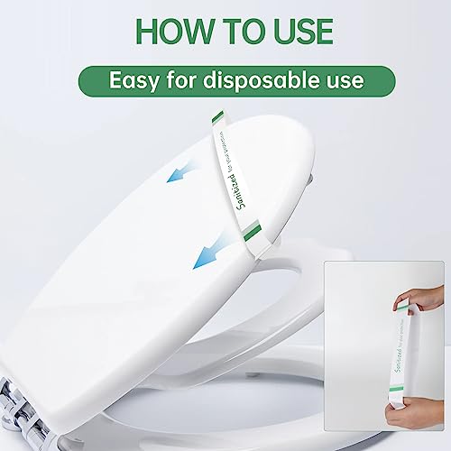 Germiwipe 500Pcs Sanitized Toilet Seat Band,Printed Toilet Seat Bands Strips,Hotel Essentials Sanitized Green and White Paper Toilet Seat bands for Hotels Motels Hospitals TSB-500