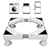 JEEWHEET Support de Machine à Laver, Socle de Frigo Lave-linge Sèche-linge, Réglable Longueur 41cm-64cm Hauteur 9-12 cm Support Charge 300 kg Anti Vibration Anti Bruit