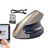Ergonomische vertikale Maus | Optische Maus, mit hochpräziser Sensormaus, kabellos für Desktop,...