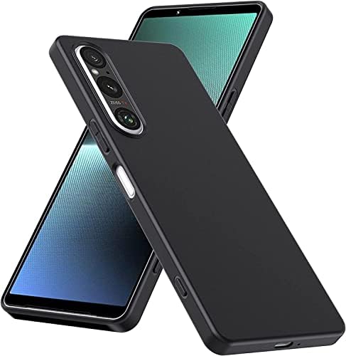 Zubitech Sony Xperia 1 V Case, Scratch Resistant Soft TPU Back Cover Shockproof Silicone Gel Rubber Bumper Anti-Fingerprints Full-Body Protective Case Cover for Sony Xperia 1 V