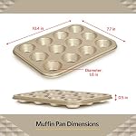 Glad Mini Muffin Pan Nonstick - Heavy Duty Metal Cupcake Tin with Small Baking Cups, Mini 12-Cup - Image 3