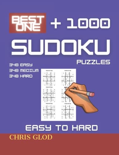 Best One +1,000 Sudoku Puzzles Easy To Hard:: Sudoku Puzzle Book for Adults