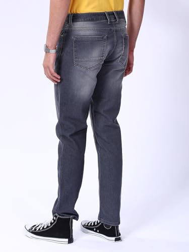 Image of The Indian Garage Co Men Slim Fit Solid Mid-Rise Jeans