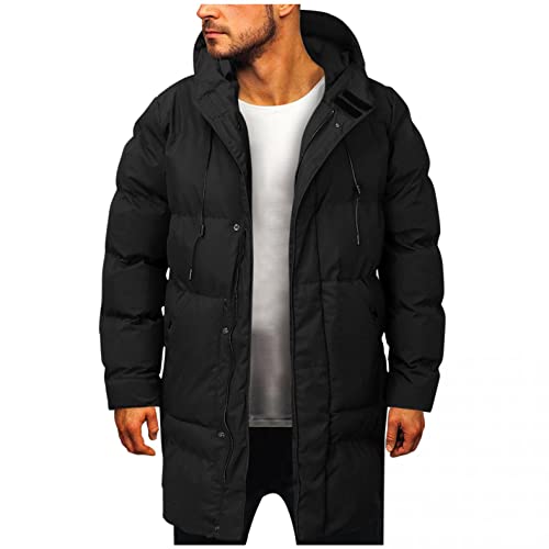 Mteng Winter Coats For Men With Hood Long Puffer Jacket Big And Tall Thicken Heavyweight Thermal Full Zip Down Pullover #TOP1