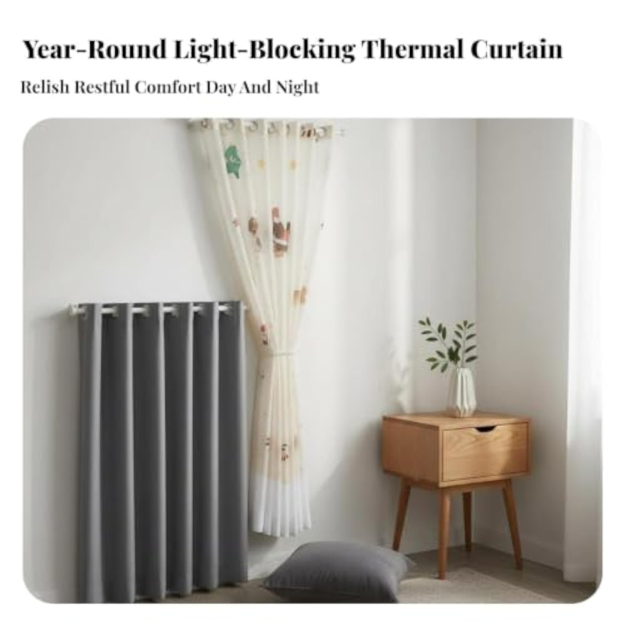 Printed Panel Drapes with No Tools Required Installation