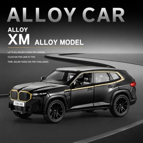 Image of Invite 1:32 Scale B-M-W XM Die-Cast Metal Toy Car with Sound & Light, Pull Back Action, Opening Doors, Hood & Trunk, Alloy Model Car for Kids & Collectors-Multicolor