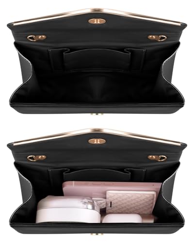 Image of TINDTOP Clutch Purses for Women, PU Leather Formal Evening Bags Shoulder Party Handbags Wedding Cocktail Prom Clutches