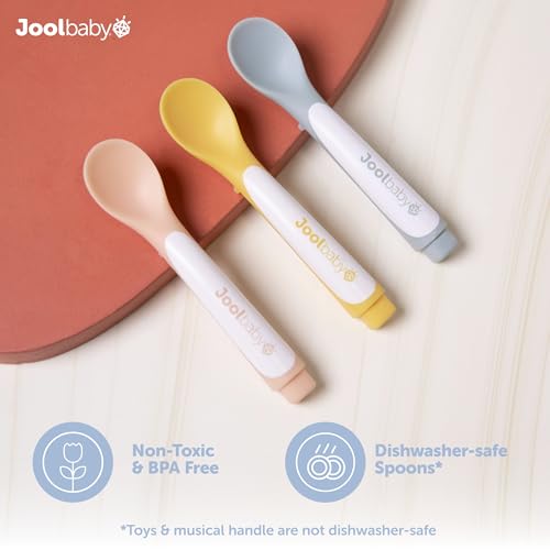 Jool Baby Musical Baby Spoons, 3 Spoons + School Bus with Fun Sounds - Multi-Stage Spoon for Infant Feeding & Training Babies 6+ Months to Self-Feed by Jool Baby - Image 5