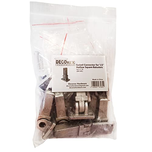 Baluster Swivel Connectors With Set Of Screws For Use With 1/2" Hollow Square Iron Balusters - 10 Pack - Dhsbc #TOP7