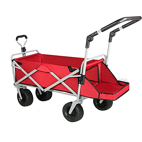 Lightweight Portable Folding Hand Cart - Adjustable Trolley for Camping,