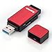 Produktbild Hama USB 3.0 Kartenleser mit Aluminiumgehäuse (SD, SDHC, SDXC, microSD/microSDHC/microSDXC, Kartenlesegerät) rot