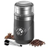 SHARDOR Kaffeemühle Elektrisch Gewürzmühle Einstellbare Mahlgrad Kaffeemühlen Getreidemühle, Edelstahlbehälter Abnehmbare Mühle Elektrisch für Kaffeebohnen, Nüsse, Gewürze, Zucker 80g
