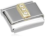  Nomination Comp. Classic BUCHST. Edelstahl, 18K-Gold und Cubic Zirc. (I) 030301