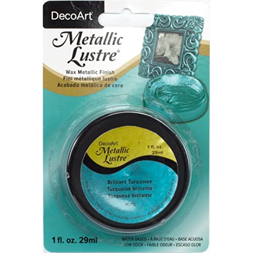 Deco Art Metallic Lustre Wax Finish, 1 oz, Brilliant Turquoise…