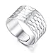Krfy 925 Silber Ringe für Damen Handgefertigt Breiter Verstellbarer Bandring Hochglanzpolierter Handgefertigter Kuppelring Gehämmerter Bandring für Damen und Herren Verstellbar verstellbarer Ring günstig Kaufen-Krfy 925 Silber Ringe für Damen Handgefertigt Breiter Verstellbarer Bandring Hochglanzpolierter Handgefertigter Kuppelring Gehämmerter Bandring für Damen und Herren Verstellbar