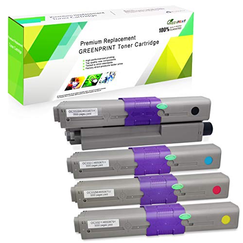 GREENPRINT 4 kolory kompatybilne kartridże z tonerem C332 MC363 3500 stron dla czarnych i 3000 stron dla C M Y do Oki Okidata kolorowa drukarka laserowa C332dn MC363dn C332dnw MC363dnw