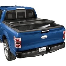 5.5FT Hard Tri Fold Tonneau Cover Compatible with Ford F-150 2015-2024 5.5ft Bed Tri-Fold Truck Bed Cover Waterproof Top Mount Assembly with LED Lamp