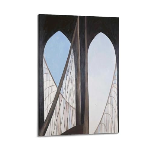 Toile murale Géorgia O'Kéeffe Pont de Brooklyn de format compact 30,5 x 45,7 cm pour salon